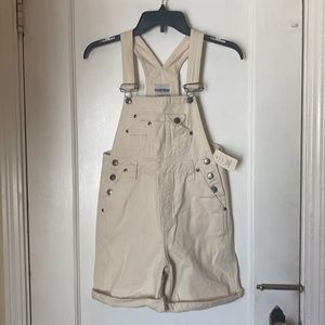 NEW Vintage Good Fellows Shorts Romper Denim Overalls